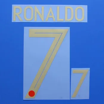 Супер А 2018 световно Първенство по футбол-Португалия начало футбол номер РОНАЛДО шрифт, лепенки за топъл печат
