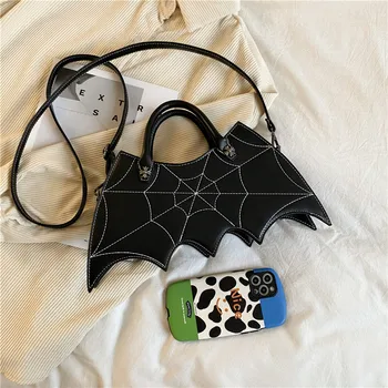 2021 Креативна чанта от паяжината, бр Дамска кожена дамска чанта за през рамото си Индивидуалност Чанта през рамо Пародия на Хелоуин Чанта с бухалка