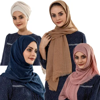 Плътен мюсюлмански Ислямски Хиджаб Трикотаж Тюрбан Абаи За жени Шапки-шалове забрадка Пълно Покритие Вътрешното покритие