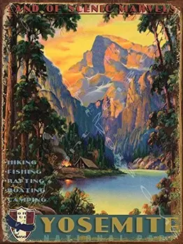 Знаци Йосемитского национален парк Метална Табела: Декор За Пътуване, Акцент Върху Стената, Реколта Реклама