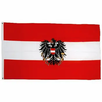 ZXZ Безплатна доставка знамена Австрия с орел 90x150 см полиестер с принтом флаг на Австрия флаг на Австрия банер за вътрешна и външна декорация