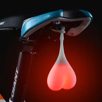 Нови Велосипедни Топки Опашката Силикон Фенер Творчески Мотор Водоустойчив Нощен Незаменим LED Червени Сигнални Светлини на Облегалката на Седалката на Велосипеда Слонова лампа
