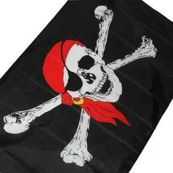 90 x 150 см Аксесоари за Хелоуин jolly Roger Череп С Кръстосани кости Пиратски Флаг Градински Банер Флаг Декорация на партита NN023