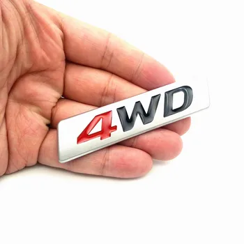 3D Метална Хромирана Стикер Емблема AWD Емблемата на 4WD Иконата за Логото на Стикер на задната броня за Toyota Impreza Honda 4X4 suv, Офроуд Стайлинг на автомобила