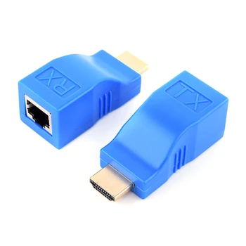 4K, HDMI-съвместим удължител за разширение до 30 м По Ethernet-кабел CAT5e / 6 UTP Ethernet Портове RJ-45 Мрежа локална мрежа