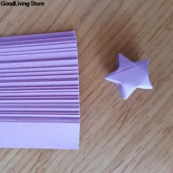 1 Пакет 10 цвята Цветна Хартия за Квиллинга Декоративна хартия Оригами Щастливата Звезда на Хартиени Ленти Ремесленная хартия Материал Звезди Желания