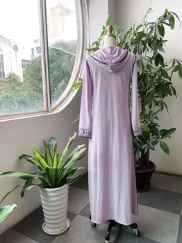Абая Дубай Халат Manche Longue Femme Muslmanne Турция Мюсюлмански. → Дълга рокля Ислямска Облекло За жени, Кафтан Мароканско рокля