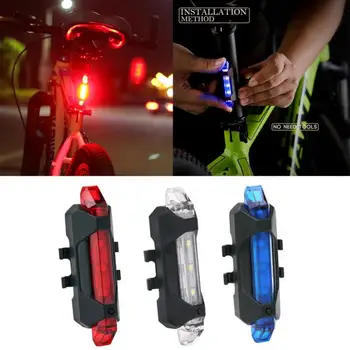 2 бр. Велосипеди фенер LED USB Акумулаторна Планинско Колоездене Светлина Цикъл на Предната и Задната Светлина Лампа за Фенерче Задна Светлина Аксесоари за велосипеди