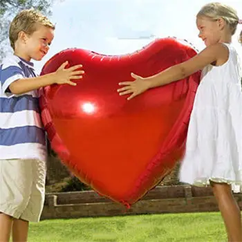 GIHOO 2 бр. 75 см във формата на сърца Червени Балони от фолио за Украса на парти по случай рождения Ден на Сватбени Аксесоари за Ден на Свети Валентин с юбилей