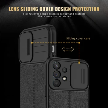 Кожен Калъф с шарени Личи за Samsung Galaxy A32 A52 A72 5G Защита от лицеви издърпайте Камера За Svmsung A 32 52 72 Калъф-кока
