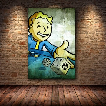 Рисуване Основни Стенни Стикери Fallout Игра Плакат и Печат на Стенно Изкуство, Печат върху платно, Стенни Художествени Картини за спални Печат Декоративна
