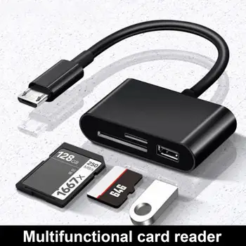 Устройство за четене на SD карти USB C Устройство за четене на карти 3 В 1 USB 2.0 TF Mirco SD четец на смарт карти памет от Тип C OTG usb Флаш устройство Адаптер кардридера