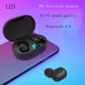 E6S TWS Bluetooth Слушалки Стерео LED Дисплей За Мобилен Телефон Безжични Слушалки В Ушите Слушалки 