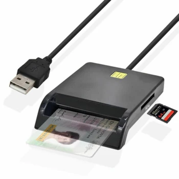 USB SIM Четец за смарт карти за банкови карти IC/ID EMV SD TF MMC Кардридеры USB CCID ISO 7816 за Windows 7 8 10 Linux