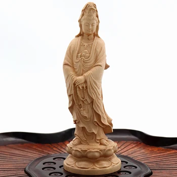 Мини-Порцелан Буда Шакямуни Чемшир Подаръци Дървени Фигурки Статуи На Буда Украса За Дома Колекция От Ръчно Изработени Бижута