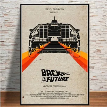 Плакат на филма Стръмни Автомобилни Плакати, Щампи Назад в бъдещето на Куадрос Реколта Стенни Художествена картина на Платно за Живопис за всекидневна декор