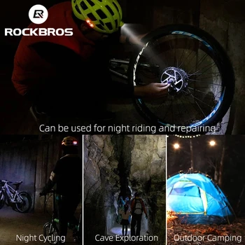 Rockbros Велосипеден шлем Led Led USB Акумулаторна Защитен МТБ Пътен под Наем Шапка за мъже и жени Дишаща Велосипедна капачка на фенер