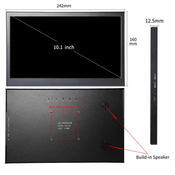10.1-инчов 2K Сензорен екран Портативен Гейминг монитор на КОМПЮТЪР 2560x1600 ips LED LCD дисплей с Мини-HDMI монитор, преносим компютър за PS3 4