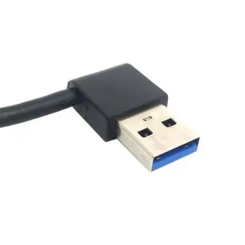Jimier Chenyang USB 3.0 Тип A Мъжки Удлинительный кабел под ъгъл от 90 градуса в Ляво на Дясно-50 см