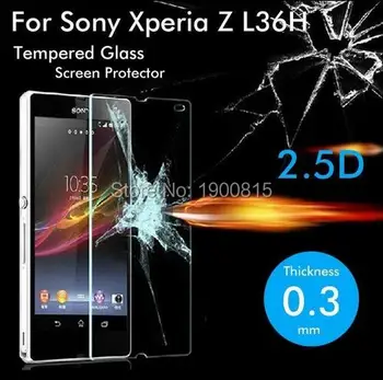 За Sony Xperia Z L36H Закалено Стъкло 9 H Предния Капак Защитно Фолио Взривозащитен LCD екран Протектор За Sony C6602 C6603