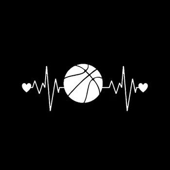 1 Бр 16,2*6,2 СМ Интересно Сърцебиене въже, Баскетбол Стикер на Колата Декор Винил най-Високо Качество за етикети Lada