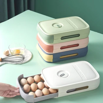 Хладилник Титуляр За Яйца Органайзер Кутия Контейнер за хранителни продукти, Удобни Чекмеджета За съхранение на Яйца, Трайни Кутия За чекмеджета с Кухненски продукт
