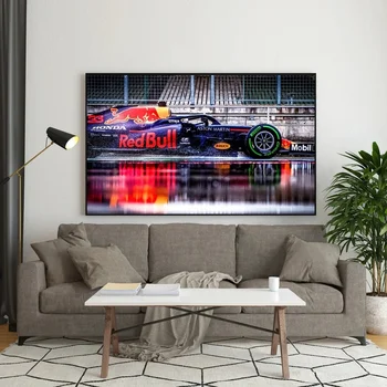 Макс Ферстаппен Начало Декор Red Bull Racing F-1 Формула 1 Платно за Печат на Плакати Стенни Художествена Картина за Модерен хол