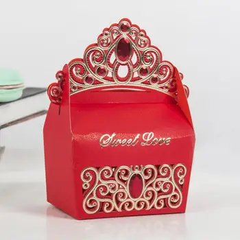 10 бр./компл. Европейските кутии с шоколадови бонбони във формата на корона за Сватбената церемония направи си САМ Сватбена Детски душ Вечерни Сувенири и Подарък кутия за гости