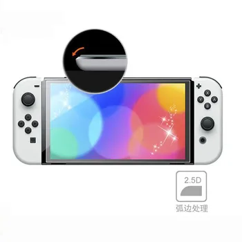 50 Опаковки за Nintendo Switch OLED 7-инчов Закалено Стъкло 9 H HD Защитно фолио за екрана Ультратонкая Капак за NS OLED 2021