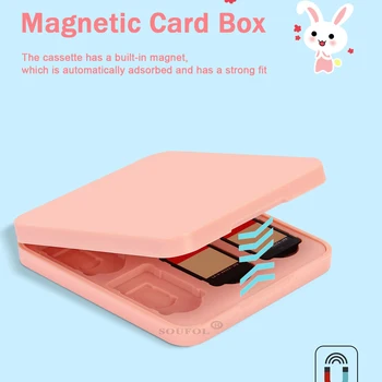 12 в 1 за Nintendo Switch OLED LITE Аксесоари за най-сладкото Магнитни Карти игра Калъф за SD - карти Розова Обвивка за патрон Кутия за съхранение