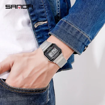 На biana нов стил 6017 електронна форма на движение модни стръмни ръчен часовник индивидуалност светещи водоустойчиви часовници