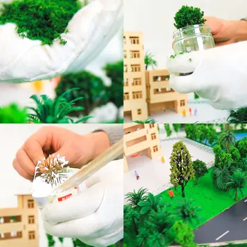 40-12 мм Архитектурен Модел Зелен Ствола на Дървото Ръка Ландшафтен Дизайн направи си САМ ABS Пластмаса За Играчки Сценарий Моделиране на Структурата на оформление