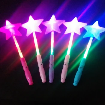 Коледни подаръци Модерен led светещо светеща пръчка - пръчка с петолъчна звезда Магическа пръчка Детска играчка във формата на звезда, 
