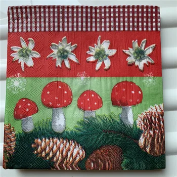 Ноември реколта сватбени кърпички хартия елегантна тъкан на Дядо Коледа, снежен човек, Елф рожден ден Guardanapo парти красиви салфетки