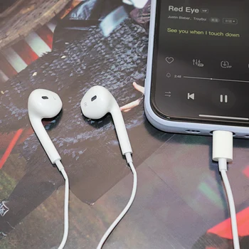 Ушите за iPhone SE 12 11 7 8 Plus XS MAX Pro Стерео Звук Слушалки с Кабел с Кабелна Горивото Bluetooth-съвместима слушалка