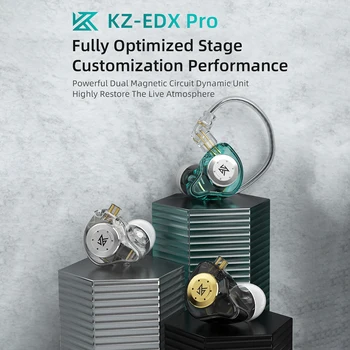 KZ-EDX Pro HIFI Бас Слушалки Магнитен Динамичен Блок Спортен Бягане 3,5 мм Кабел Слушалки в ушите Слушалки Стерео намаляване на шума