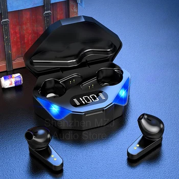 Безжични слушалки Слот TWS, съвместими с Bluetooth,Спортни Водоустойчиви Слушалки с led дисплей, Шумоподавляющие Бас Слушалки Геймър