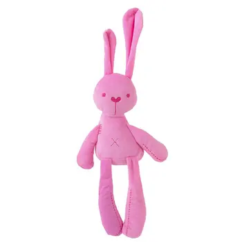 Pink White 40 см Заек за сън Удобна Кукла на Плюшени играчки, Мека Заек Мека възглавница за животните Детски подарък Декорация на дома