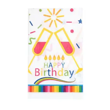 1бр Еднократна употреба Пластмасова Покривка Карикатура Фламинго Тема на Кутията на Масата Покривката Бебе Момче честит Рожден Ден на 180*108 см