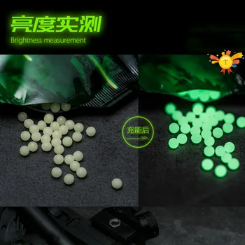 7-8 мм Гел топчета Затвердевшие Куршуми Млечно-воден цветове за детски играчки-blasters Светят в тъмното