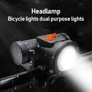 Налобный фенер LED Силна Светлина Зареждане на Ултра-ярък Главоболие Фенерче Външен Велосипеден Фенер с двойна употреба Извън светлината на прожекторите