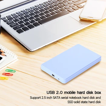 2,5-инчов USB 2.0 SATA HDD Твърд Диск Кутия на Външния Корпус на Преносим Мобилен SSD Корпус за преносими КОМПЮТРИ