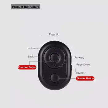 Мини Безжична Bluetooth-съвместими с Дистанционно Управление на Затвора Бутон Автоспуска Камера Писалка за Освобождаване на Затвора Контролер Телефон