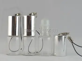 3 ML Стъклени флакони за парфюми, 3 мл Стъклен хвърляне на бутилка, Бутилка с етерично масло, Преносима Опаковка бутилка с шнурком, Стъклен флакон 50 бр.