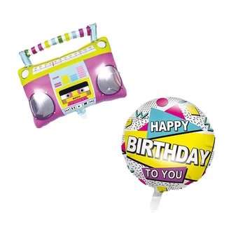2 бр. Радио/ролери Балони балони Boombox ролери за Сватбеното парти Украса за рожден Ден балони с листа Детски играчки