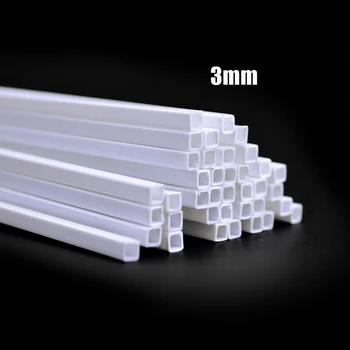 3,0*3,0 mm Квадратна тръба ABS Пластмасова тръба JYG-3,0 дължина 50 см
