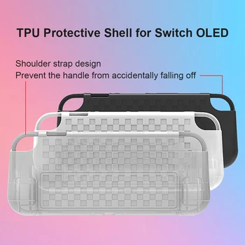Калъф за игралната конзола TPU Меката Обвивка на Дръжка Дръжка Противоударная Противоударная Защитно покритие за Nintendo Switch OLED Игрови Аксесоари