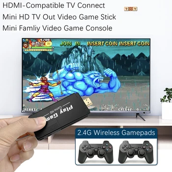 Безплатна Доставка Мини 4K HD Игрова Конзола 2.4 G Безжичен Контролер на 32 Г 3000+ Игри За PS1/MAME/GBA/Радка Ретро ТВ Игра стик