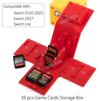 2021 Напълно Нов Nintend Преминете OLED 16 Игри Калъф За Карти NS Swtch funda Аксесоари Преносима Чанта за Nintendo Switch/Lite SD-карти