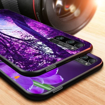 безкрайност на purple за Huawei Honor V30 20 X10 Pro 9S 9А 9В 9X 8X 10 9 Lite 8 7 Pro Мек Силиконов Черен Калъф за вашия телефон